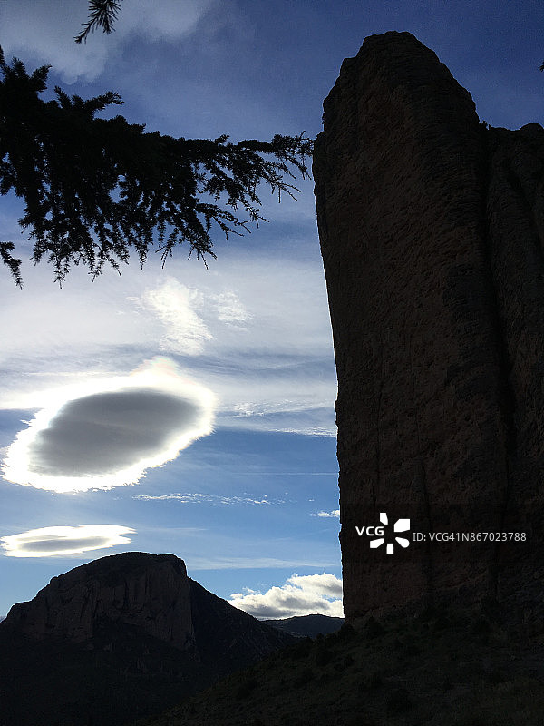 西班牙韦斯卡省里格洛斯岩层图片素材