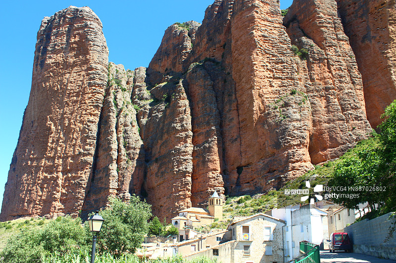 西班牙韦斯卡省里格洛斯岩层图片素材