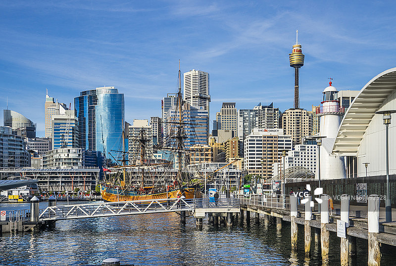 奋进号复制品海事博物馆图片素材