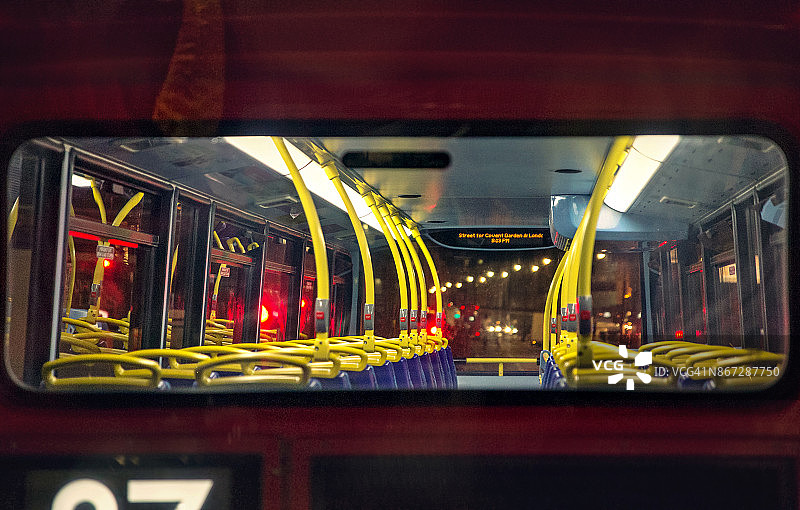 伦敦巴士顶层内景图片素材