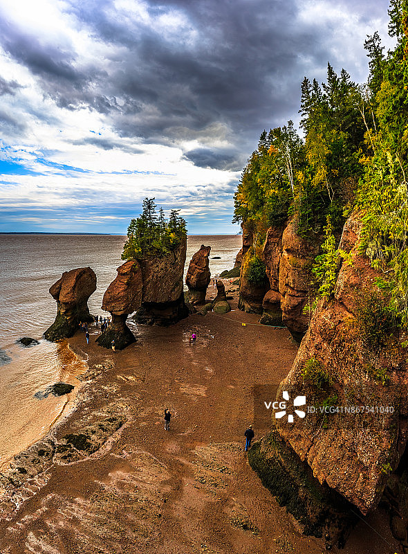 加拿大新不伦瑞克省霍普韦尔岩图片素材