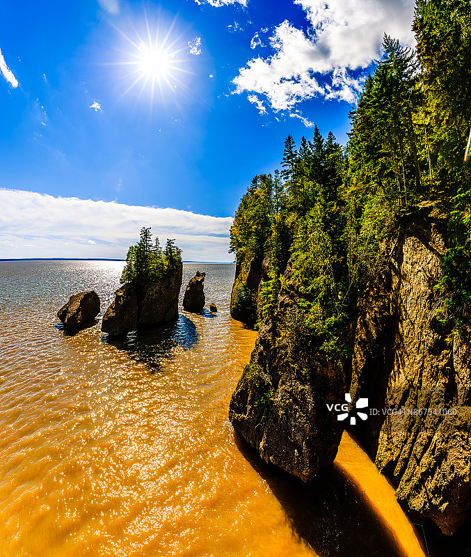加拿大新不伦瑞克省霍普韦尔岩图片素材