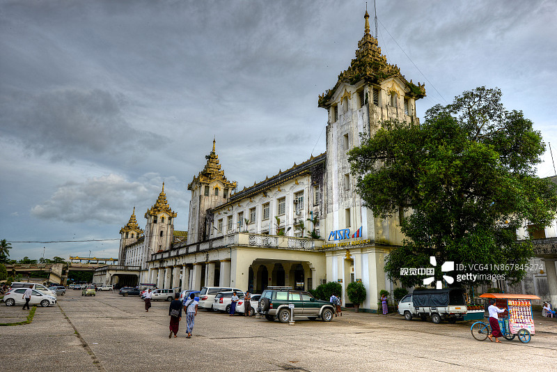 缅甸仰光中央火车站图片素材
