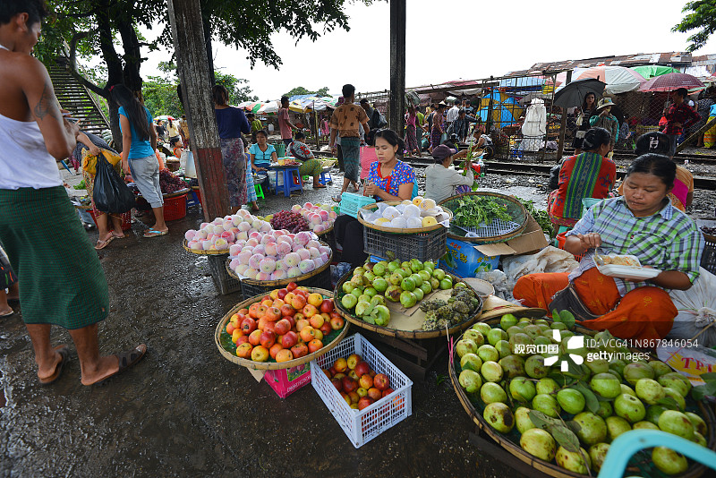 缅甸仰光环线列车网络图片素材