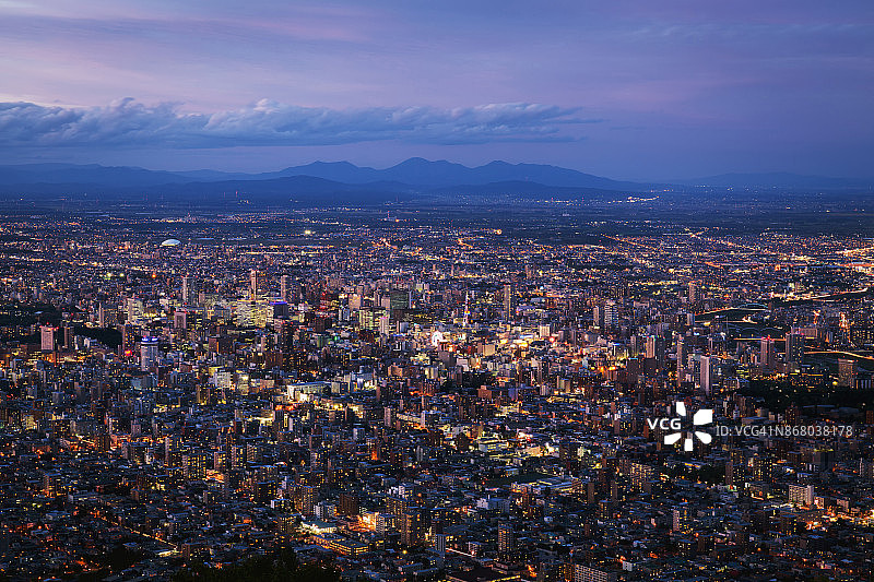 札幌城市天际线图片素材