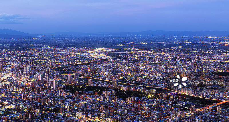 札幌城市天际线图片素材
