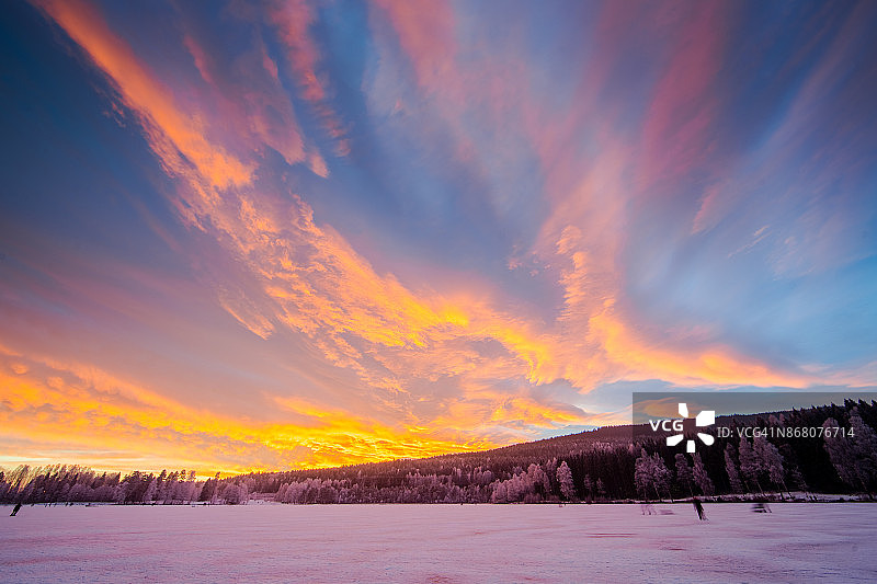 挪威的北部天空图片素材