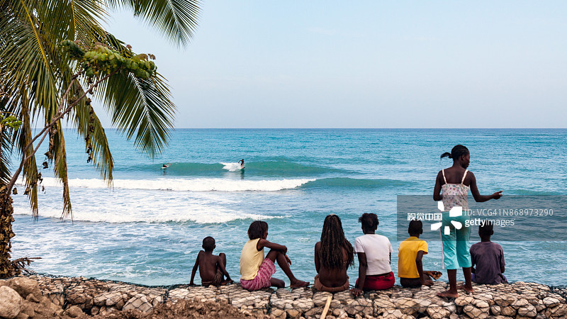 加勒比海海岸线图片素材