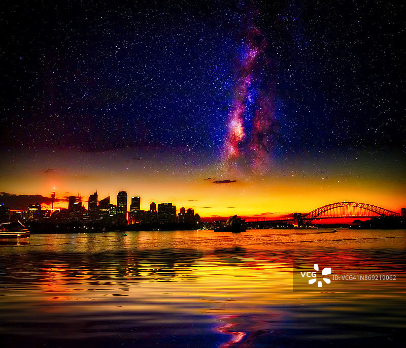 悉尼静谧之夜图片素材