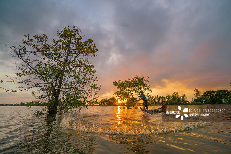 湄公河三角洲的汛期图片素材