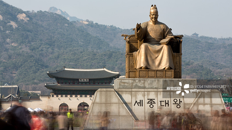 韩国首尔光化门广场图片素材