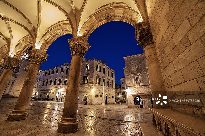 杜布罗夫尼克总督宫的门廊图片素材