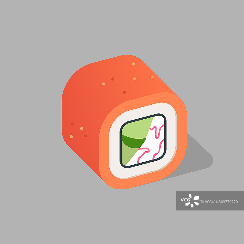 日式传统美食三文鱼黄瓜寿司卷banner图片素材