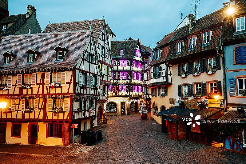 法国阿尔萨斯科尔马的圣诞节图片素材