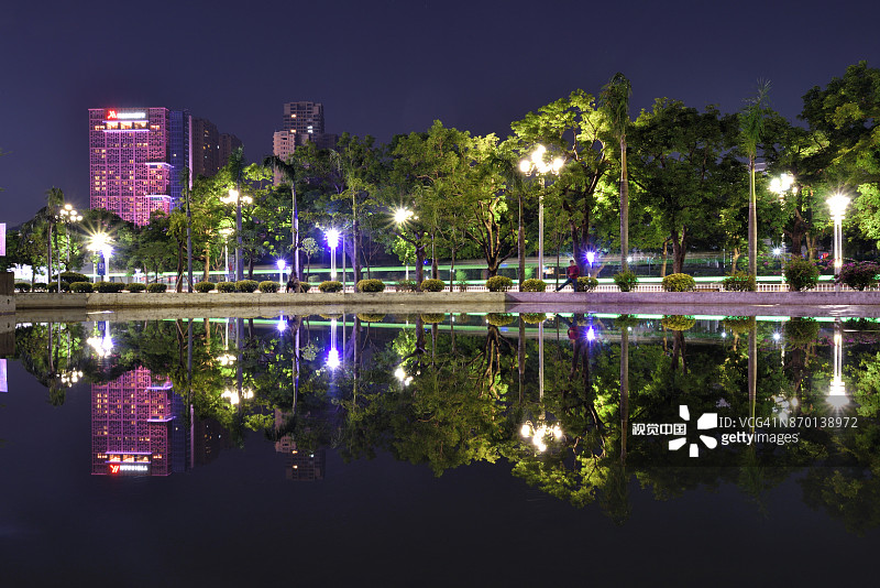 珠海夜间购物中心图片素材