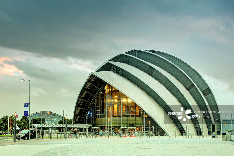 克莱德礼堂（又名犰狳）的正面照图片素材