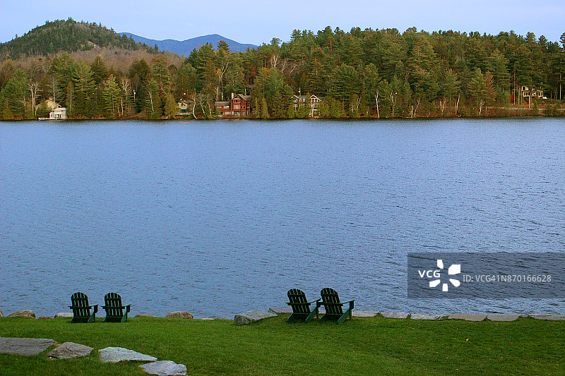 美国纽约州普莱西德湖图片素材