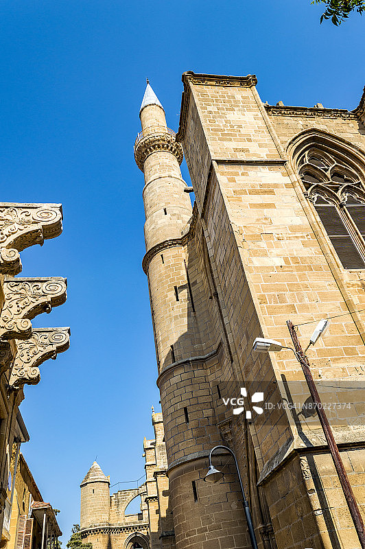 塞利米耶清真寺-塞浦路斯尼科西亚的圣索菲亚大教堂图片素材