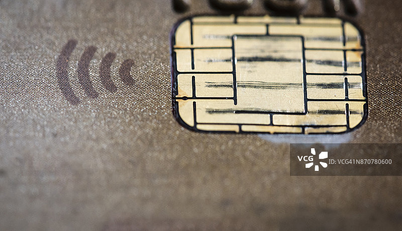 具有非接触式支付功能的信用卡特写图片素材