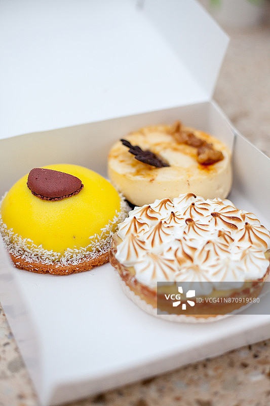 特写：各种法式甜点图片素材