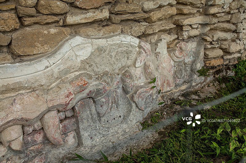 托尼那玛雅金字塔和伊察姆纳神图片素材