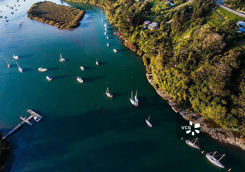 静水码头船坡道，奥克兰，新西兰图片素材