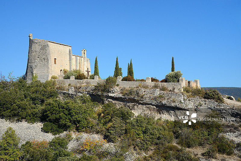 圣萨图尔南莱阿普特吕贝龙普罗旺斯城堡教堂图片素材