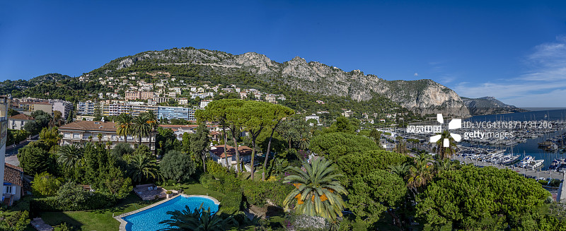 法国博留-滨海尼斯东部全景图片素材