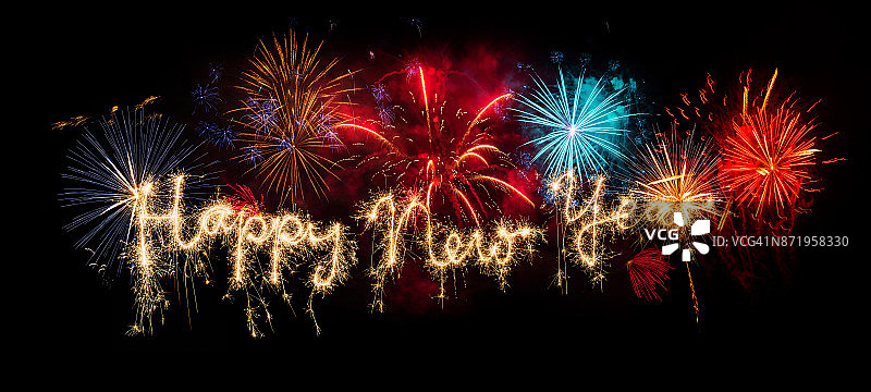 闪耀的新年快乐图片素材