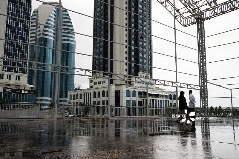 车臣格罗兹尼的现代建筑图片素材