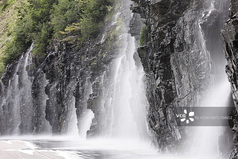 冰川国家公园哭墙冰川径流图片素材