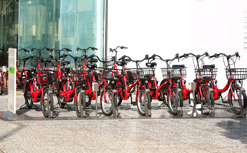横滨社区共享单车图片素材