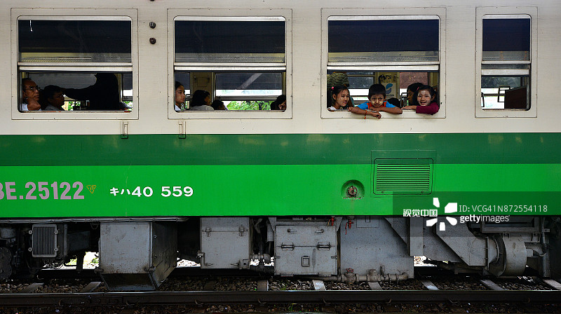 缅甸仰光环线列车网络图片素材