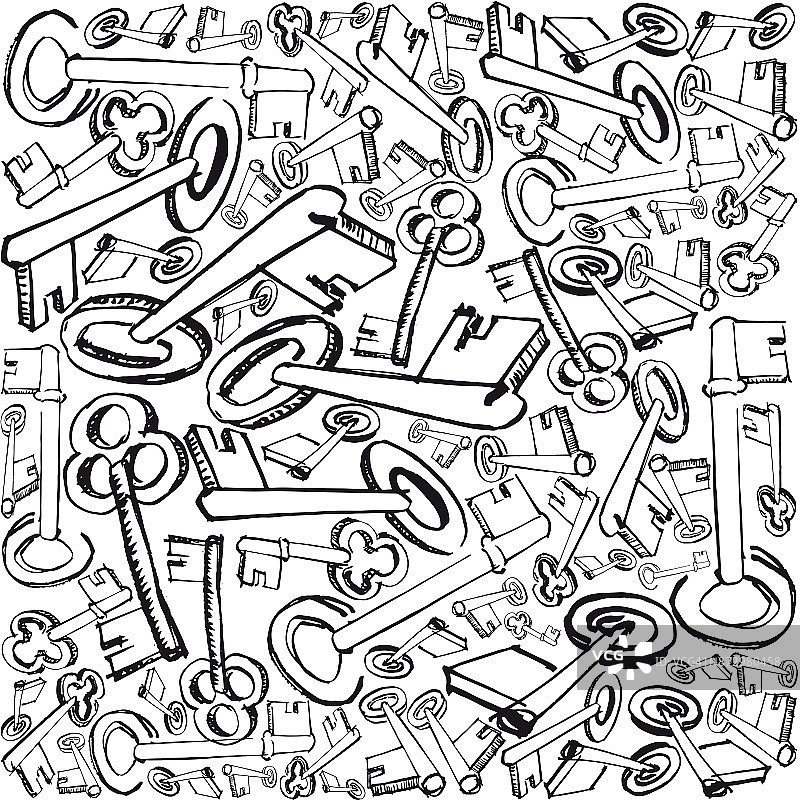 钥匙涂鸦图片素材