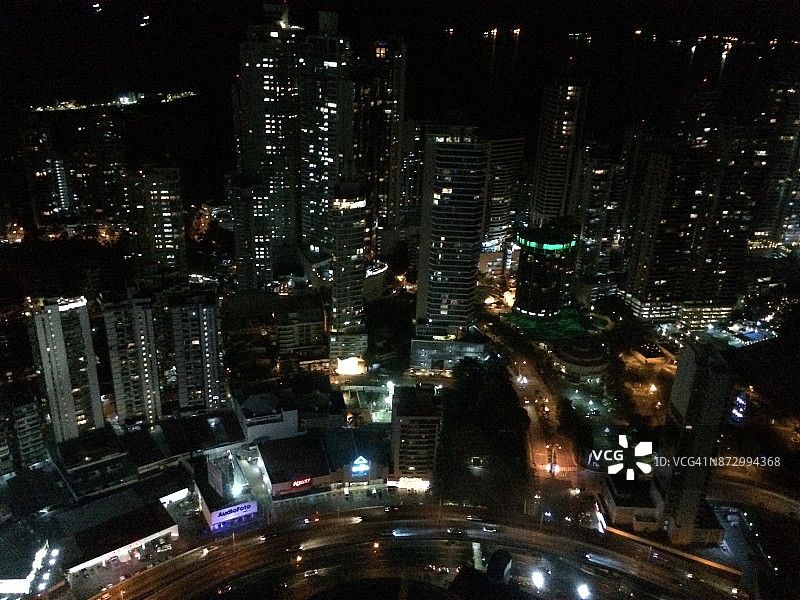 巴拿马巴拿马城夜景图片素材