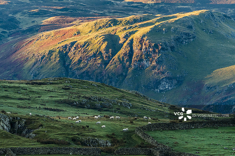 凯斯维克风景：英国湖区国家公园图片素材