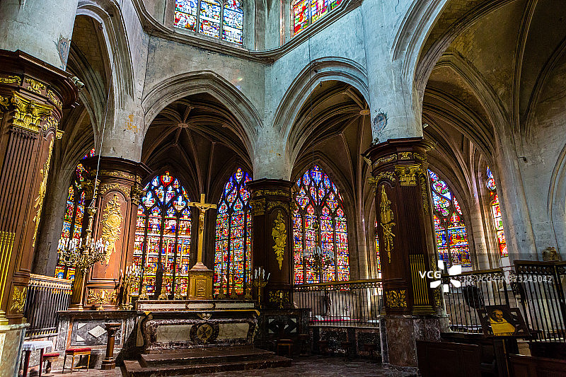 法国特鲁瓦的圣玛德琳教堂图片素材