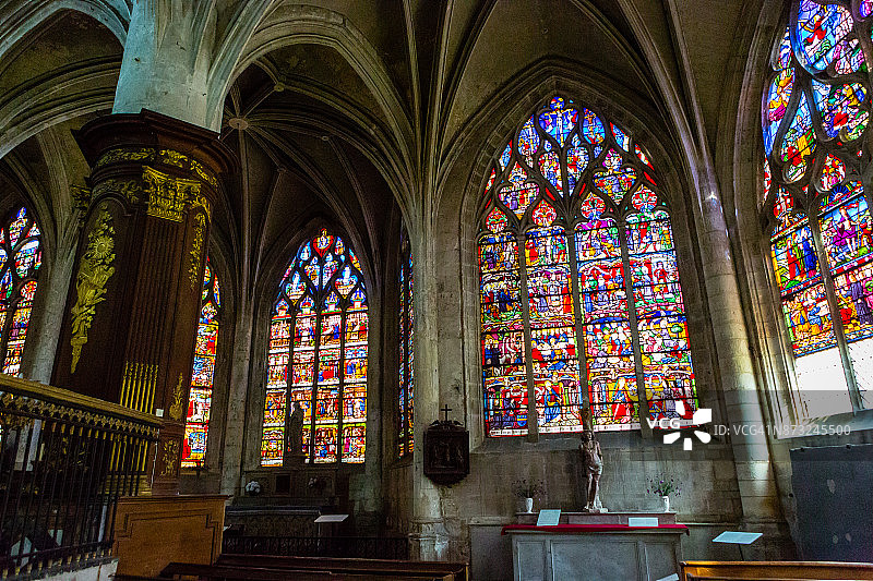 法国特鲁瓦的圣玛德琳教堂图片素材