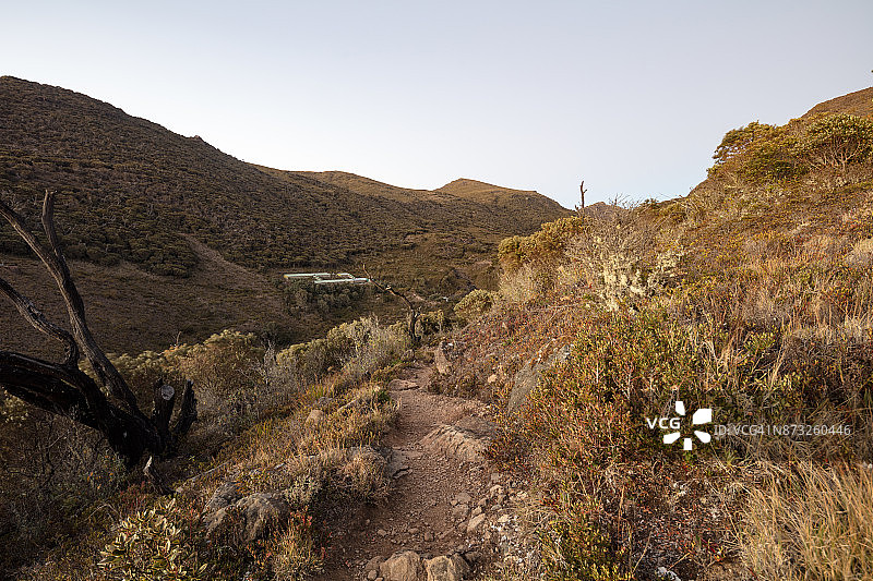 哥斯达黎加奇里波山（海拔3820米）列车沿线的克雷斯顿斯基地避难所图片素材