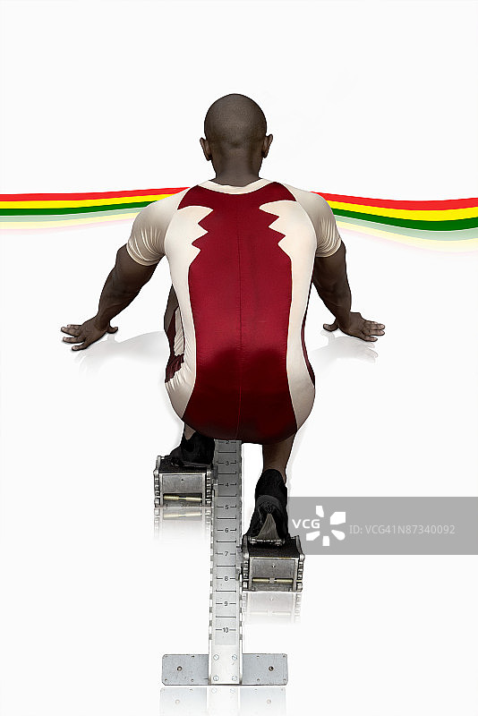 起跑线上的运动员图片素材