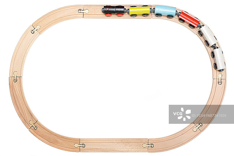 轨道上的玩具火车图片素材