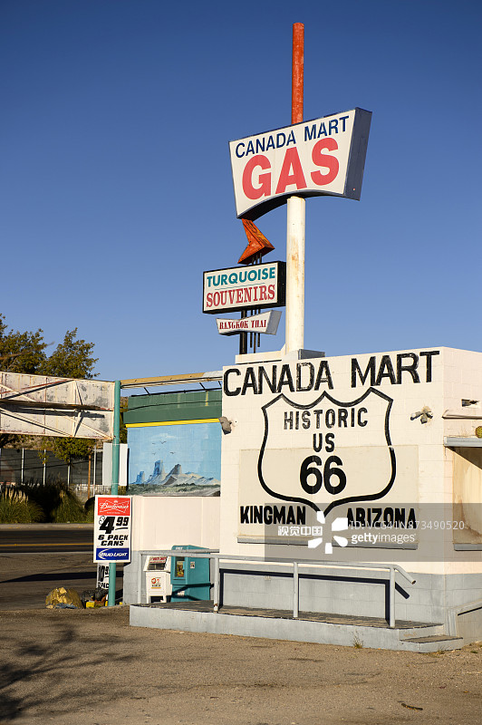 美国亚利桑那州金曼的加油站图片素材