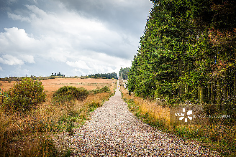 砾石路徒步路线图片素材