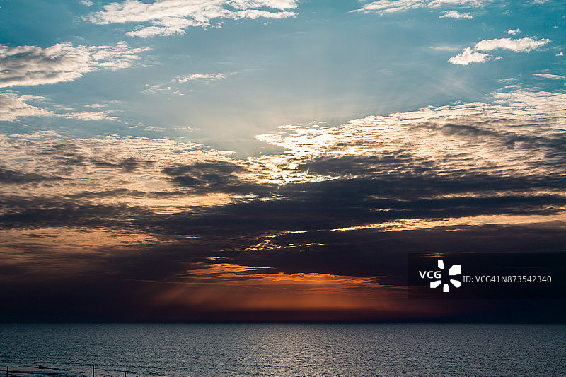 地中海日落美景图片素材