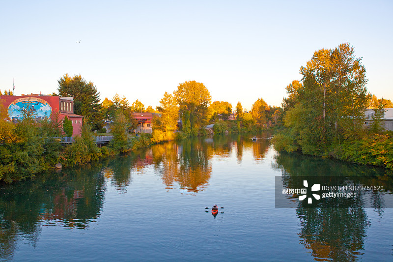 斯诺霍米什河，华盛顿州图片素材