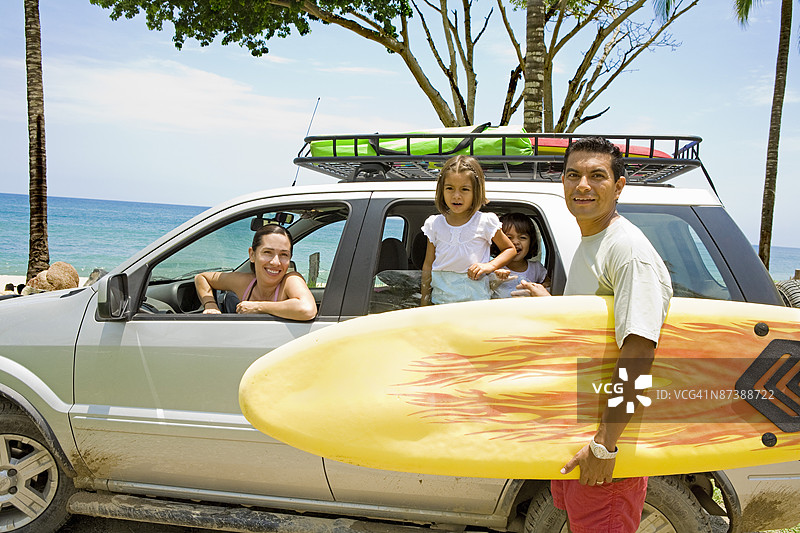 度假家庭的肖像图片素材