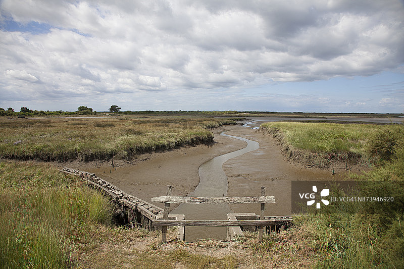阿尔卡雄盆地的盐沼图片素材