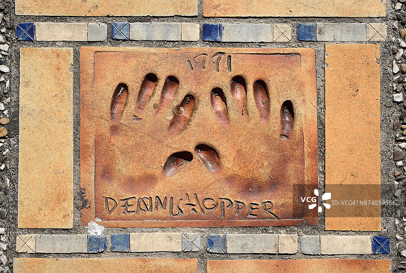 丹尼斯·霍珀在戛纳的手印图片素材