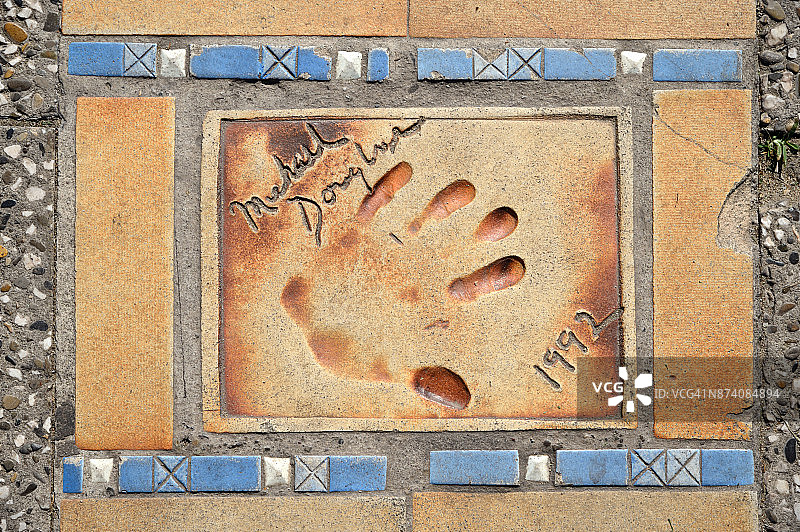 迈克尔·道格拉斯手印，戛纳图片素材