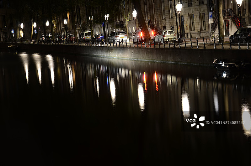 荷兰阿姆斯特丹的运河图片素材